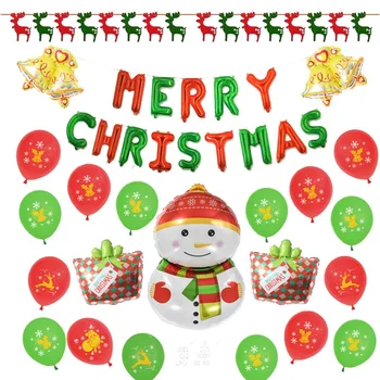 

Merry Christmas Balloons Sets Foil Balloons Xmas Christmas Eve Party Home Decoration Air Balloons
