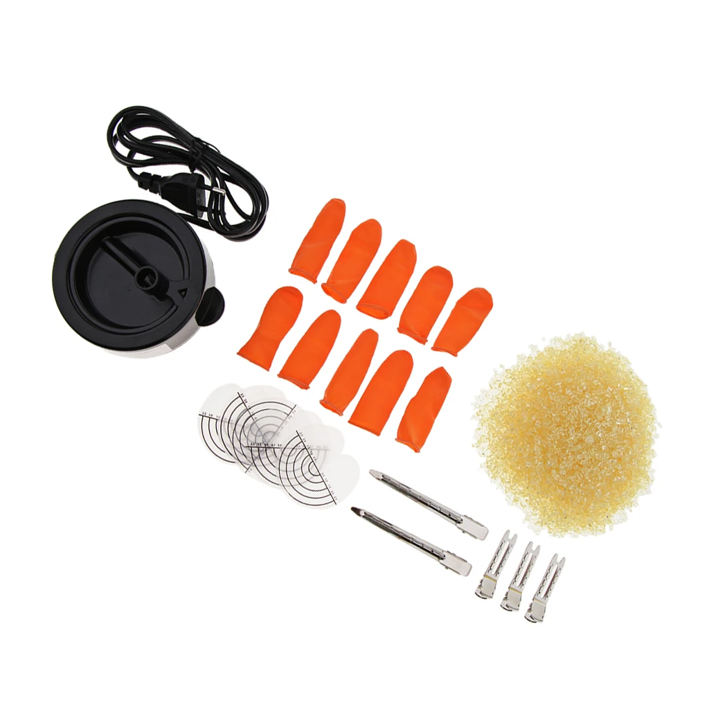Hot Fusion Glue Keratin Melt Hot Pot Hair Extensions Tools Kit with Free Glue Beads EU Plug