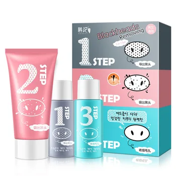 

New Face Care Nose Mask Remove Blackhead Acne Remover Clear Beauty Clean Cosmetic 3 Step Kit Masks Face Care Cleaning