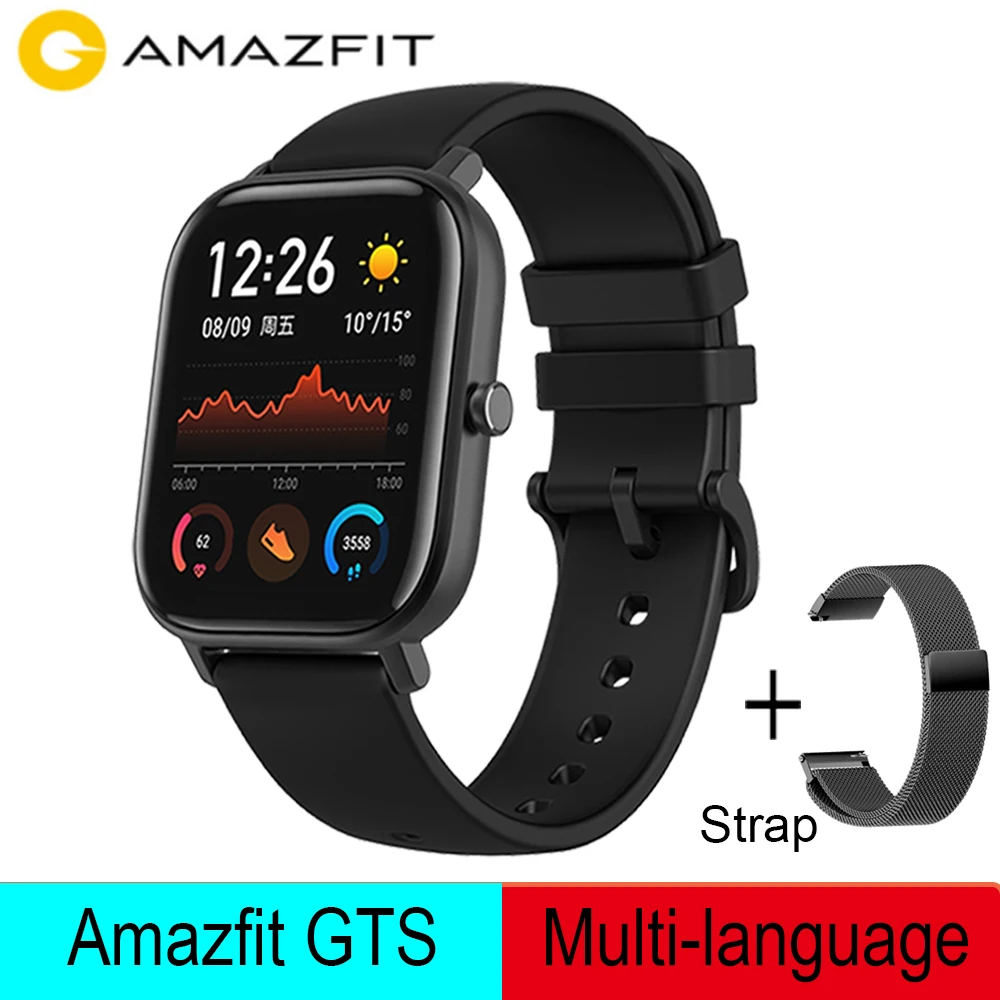 Умные часы Amazfit GTS водонепроницаемые умные для плавания 5 АТМ время автономной