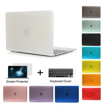 CrystalMatte Case For Apple Macbook Air Pro Retina 11 12 13 15 inch laptop bag,For New Mac book Air Pro 13.3 Case A1932+Gift