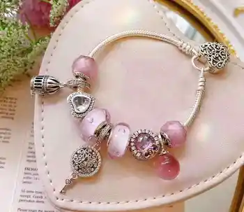 

Quality Original 1:1 100%925 Sterling Silver Heart Bracelet Free Shipping