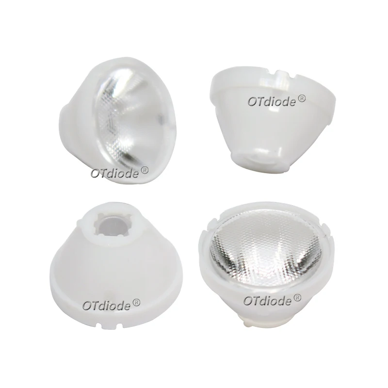 10pcs XML XML2 XPH50 CREE LED 렌즈 (흰색 홀더 포함) 21mm * 13mm 8 25 30 45 60 90 도 5050 LED 반사경 콜리메이터, 크리어 LED 렌즈