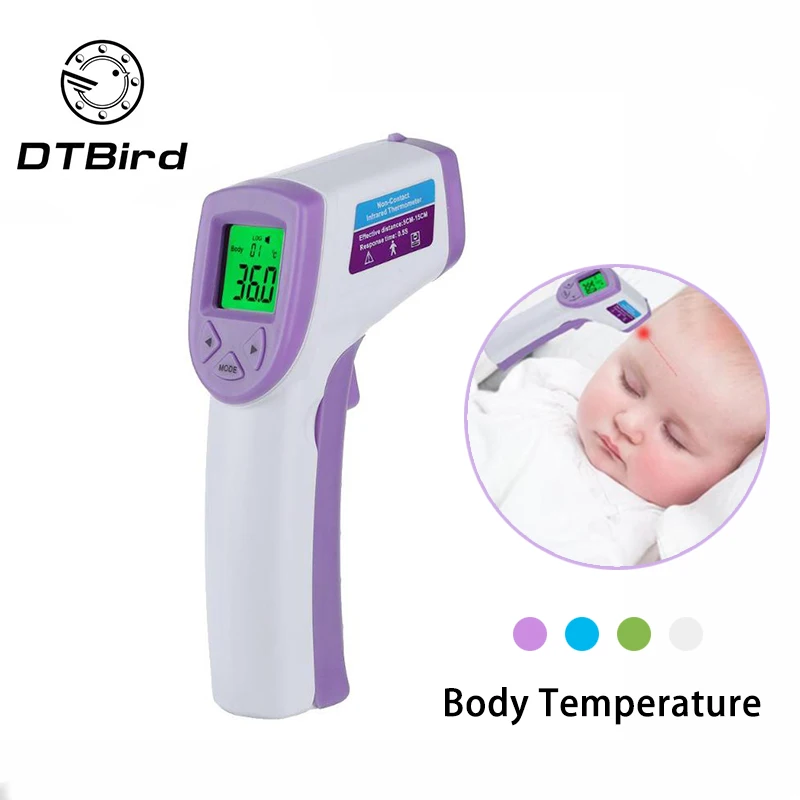 

Digital Infrared Thermometer Body Temperature for Adult Kids Forehead Non-contact Forehead Body Thermometer with Backlight DT6