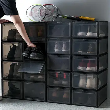 

Transparent Shoe Rack Multi-Purpose Thicken Dust-Proof Storage Box for Toy Socks Sneaker