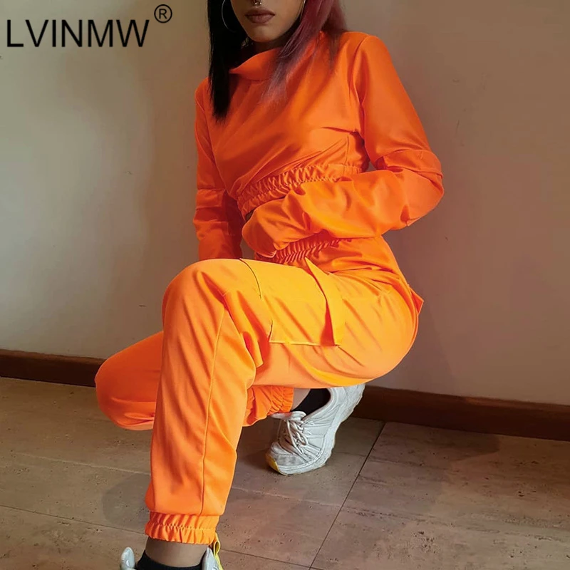 LVINMW повседневная оранжевая толстовка комплект из двух предметов водолазка с