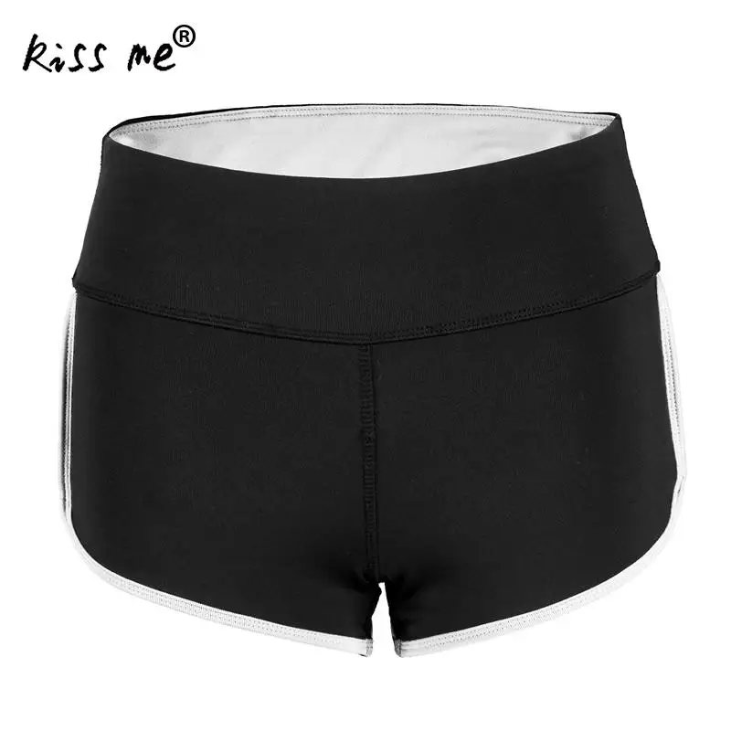 Elastic Waist Women Yoga Shorts Skinny Solid Running Shorts Gym Leggings Training Fitness