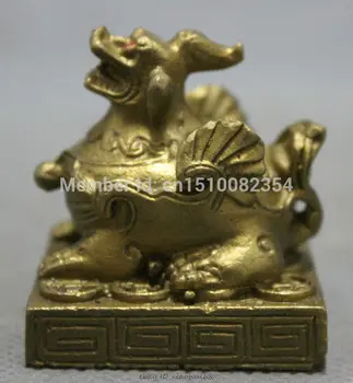 

Chinese Brass Animals FengShui Wealth Myth Fly Unicorn PiXiu Statue Figurine