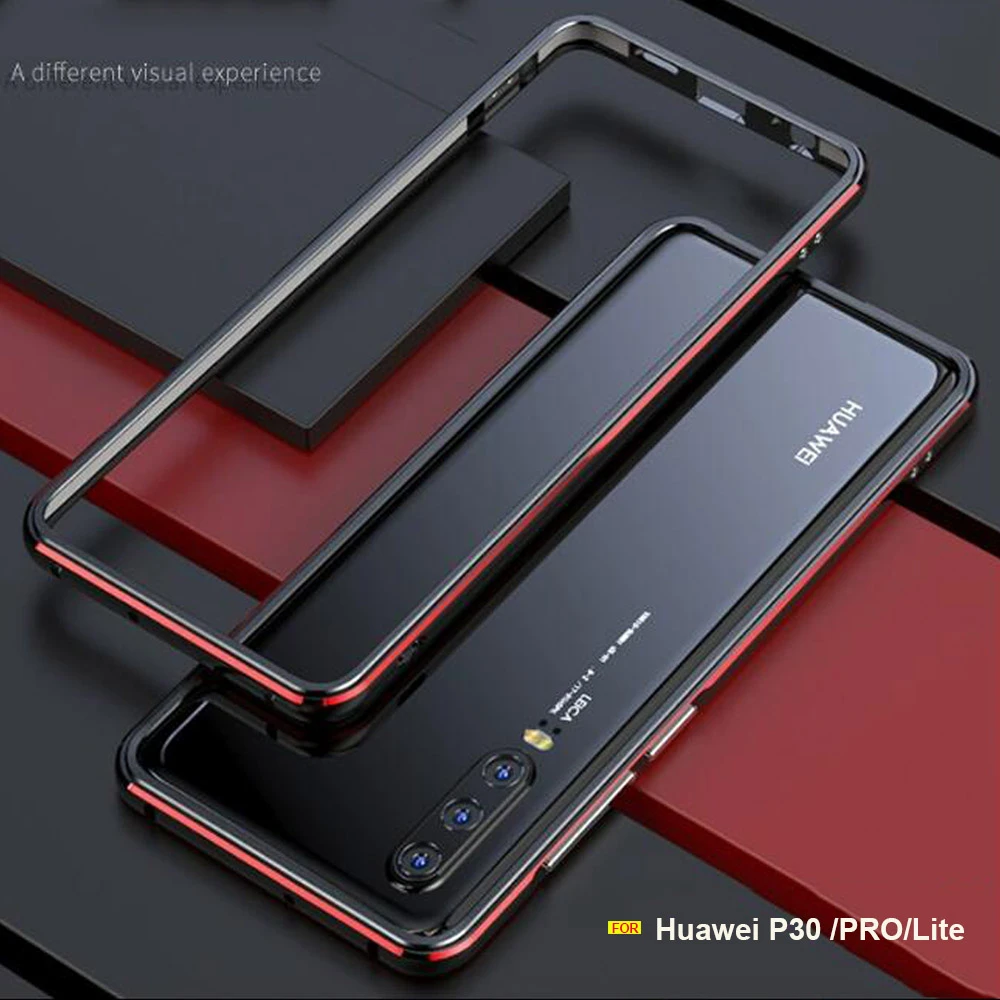 Funda protectora de para Huawei Pro, carcasa de lujo Original, brillante, marco de Metal, para P30 Lite|Fundas para teléfono| - AliExpress