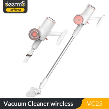 

Deerma VC25 Vacuum Cleaner Wireless Aspirator Vertical HandHeld Vacuum Cleaners 0.7L 6kPa/10kPa Strong Power Suction From Xiaomi