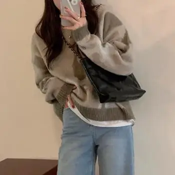 

2020 Winter Women Sweaters And Pullovers Casual Knit Jumper Long Sleeve O Neck Sweater Harajuku Ladies Jumper Autumn