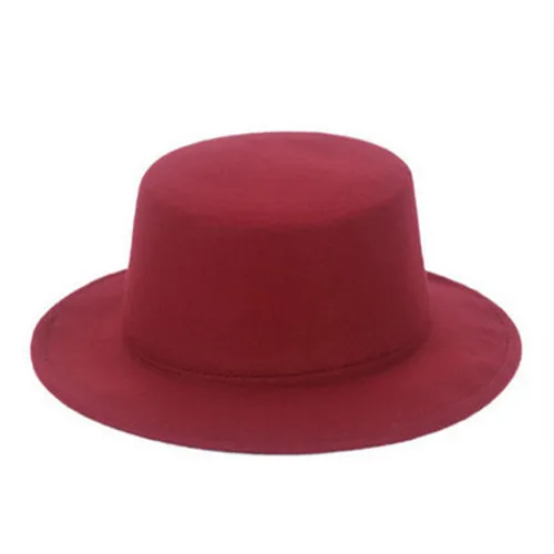 Wine Red Винтаж унисекс Панама шляпа Trilby Fedora Складная Кепка путешествия с широкими полями мужские Дамы Fedora ковбойские летние шляпы Гангстерская Кепка шляпы от солнца - Цвет: Wine Red