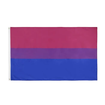 

100/200/500/1000 pcs Lot Bisexual Flag 90x150cm Polyester Pride Bisexuality Banner 3x5ft Printed with Cheap Price, free shipping