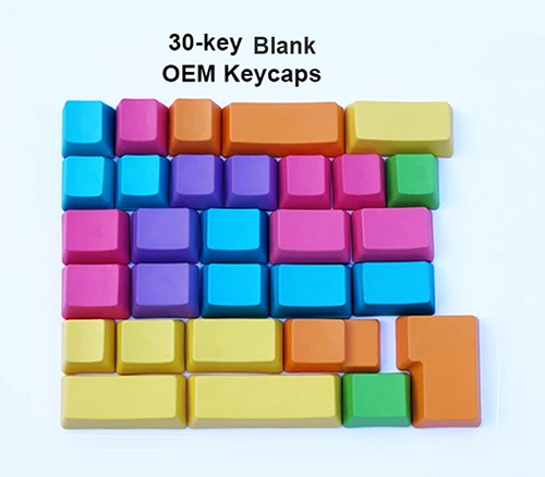 29-key красочные дополнительные Keycaps PBT краситель-sub пустой OEM вишня DSA профиль ANSI ISO для Cherry MX Переключатель механический - Цвет: OEM Blank