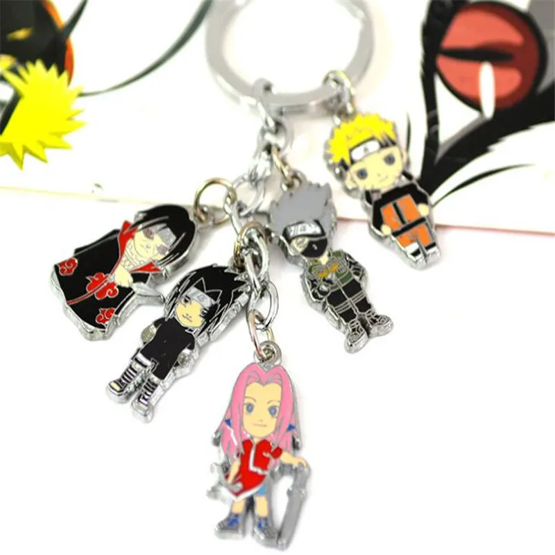 

Naruto Ring Cosplay NARUTO keychain Kakashi Sasuke Uchiha Akatsuki key ring A967
