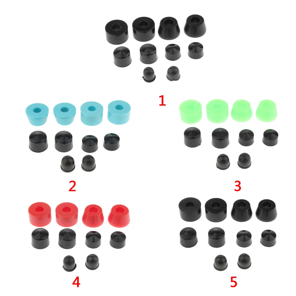 10pcs Lightweight Portable PU Truck Bushings & Pivot Cups Set Scooter Accessories for Skateboard Longboard Truck Outdoor Sports
