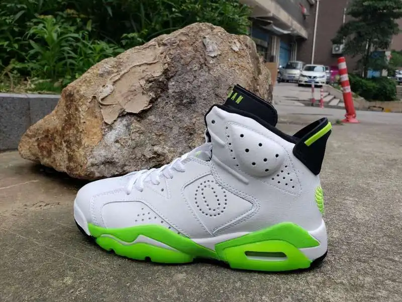 Новинка Jordan 6 Ретро Мужская обувь Баскетбольная обувь кроссовки поколение белые и зеленые крылья износостойкие 543390 448