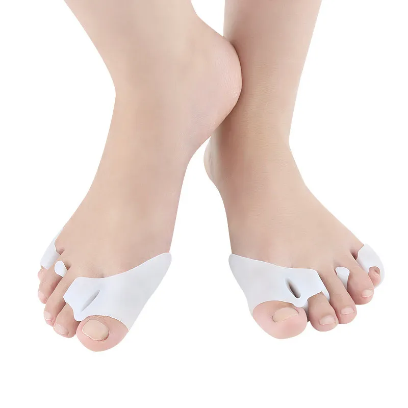 

1 Pair Gel Toe Separators Orthotic Insoles Stretchers 2 Pcs Toe Silicone Corrector Align Correct Overlapping Toes Foot Care