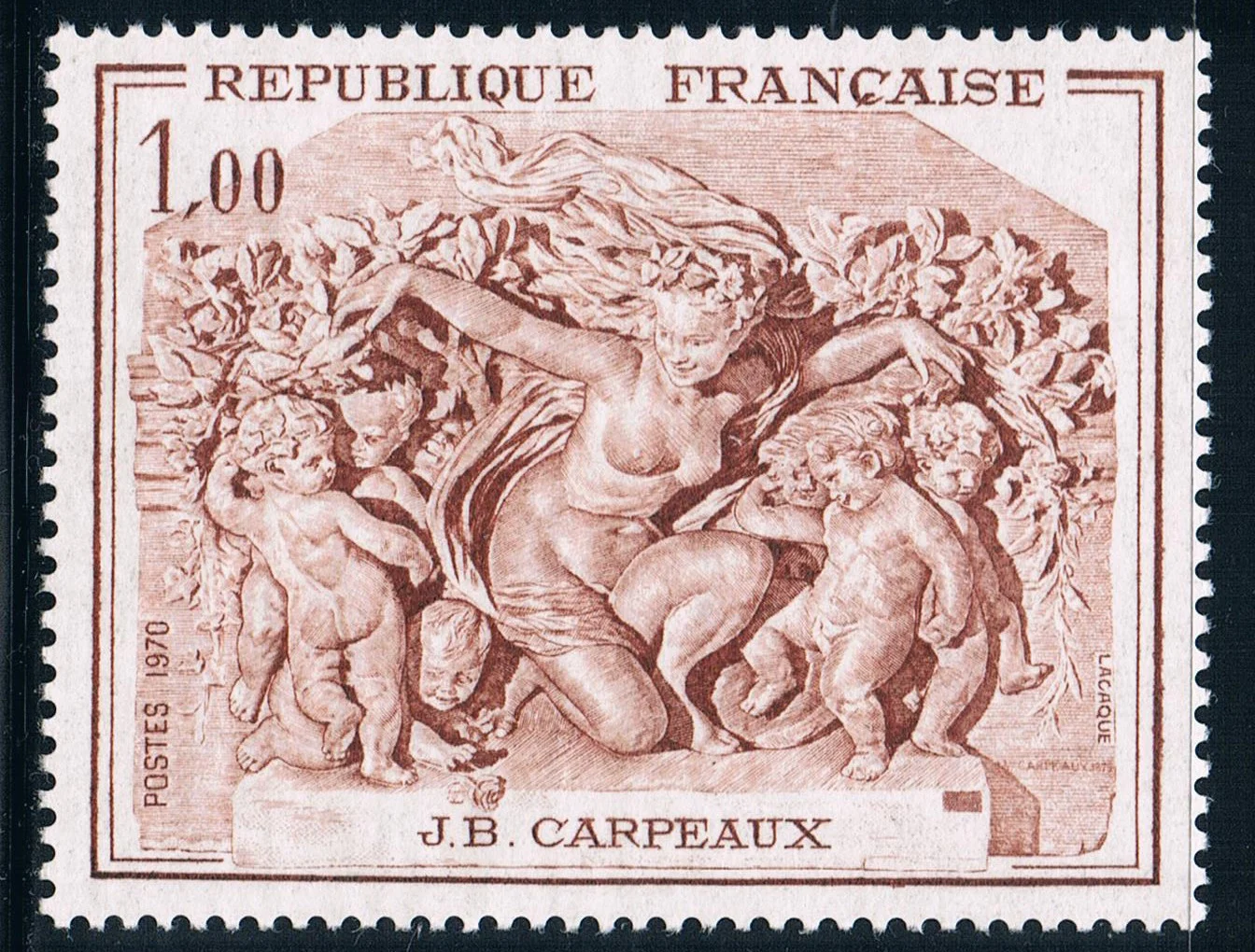 FR3032 Французский штамп 1970 арт серия тиснение Цветочный Триумф 1 шт. новые почтовые