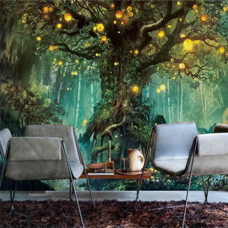 

beibehang Custom wallpaper 3d mural beautiful fantasy forest wishing tree living room TV background wall papers home decor mural