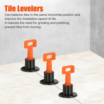

50pcs/set Spacers Tile Leveling System Kit Building Walls Leveler T Type Reusable Multifunction For Construction Equalizer