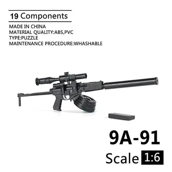 

1:6 Scale 9A-91 Machine Gun 4D Assault Rifle Assemble Gun Model for 12" Soldier Military Weapons Models Puzzles Builing Toys DIY