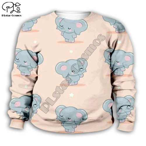 Одежда для семьи Детский комплект Dumbo, худи со звездой с 3d принтом, осенние толстовки с длинными рукавами милые штаны на молнии для маленьких девочек и мальчиков - Цвет: Kids sweatshirts