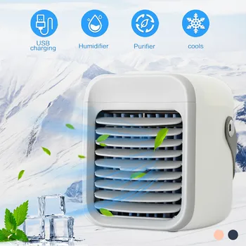 

USB Mini Portable Air Conditioner Humidifier Purifier USB Desktop Air Cooling Fan Air Cooler Fan For Office Home Room 504#2