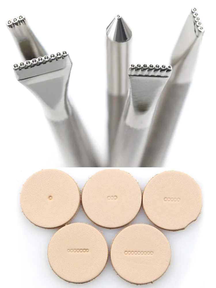 Leather Stamp Tool Set - Brass Stamps With Steel Handles For Leather Crafting & Carving