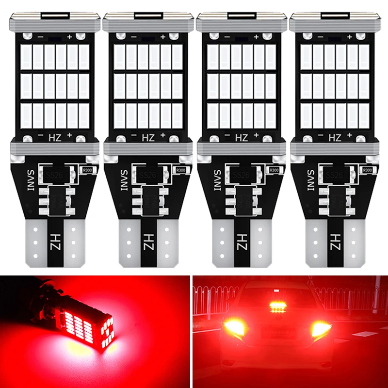 4x T15 Led W16W светодиодный резервный светильник автомобильный парковочный фонарь