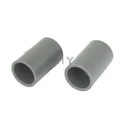 

2pcs Gray 20mm 0.79" Inner Diameter PVC Drainage Straight Pipe Connectors