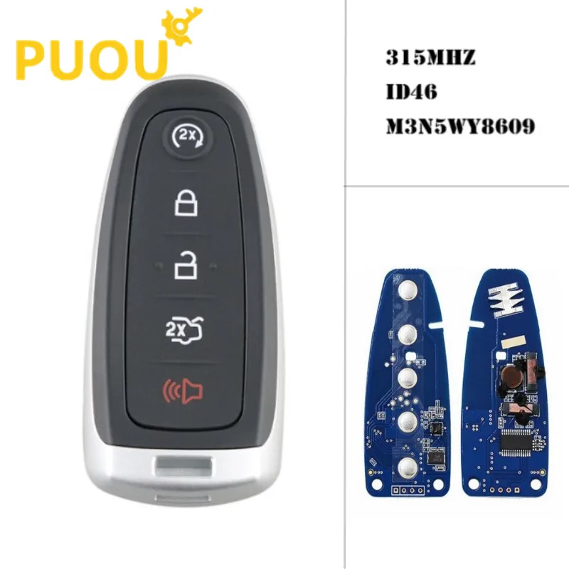 5 Кнопка умный дистанционный ключ брелок для Ford M3N5WY8609 315 МГц edge Escape исследовать экспедиции Flex Focus Taurus автомобильных ключей