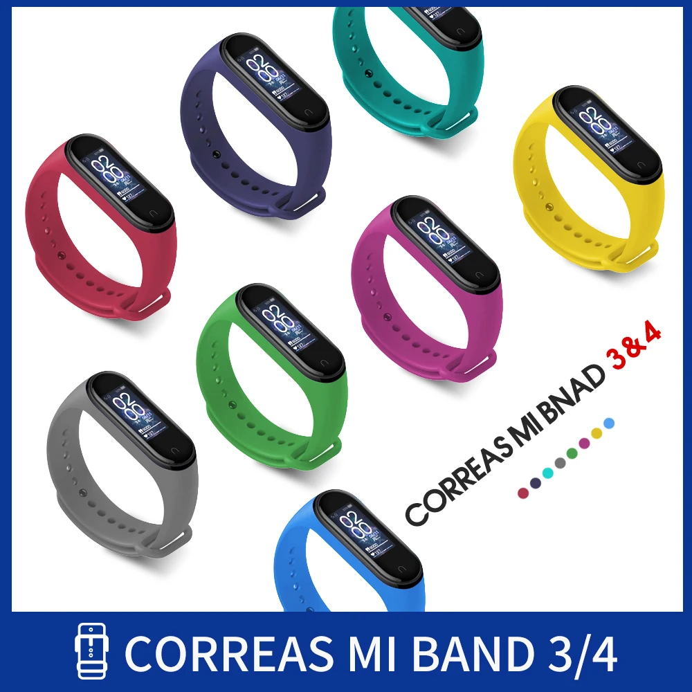 

Strap for Xiaomi Mi Band 4 3 Replacement Wrist Straps Bracelets Silicone Watch Band for Xiaomi MI Wristband Strap Accessories