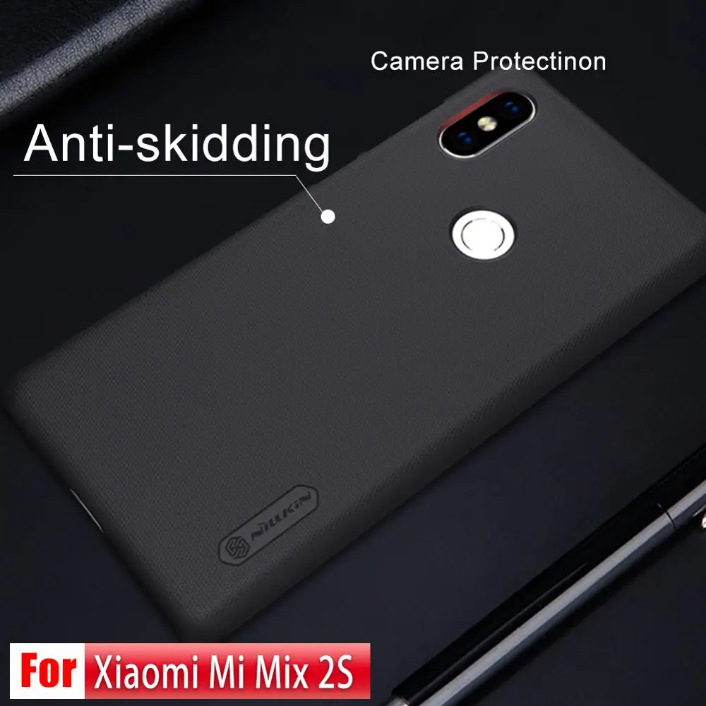 Чехол для Xiaomi mi mix 2s Nillkin суперматовый жесткий чехол-накладка противоскользящий