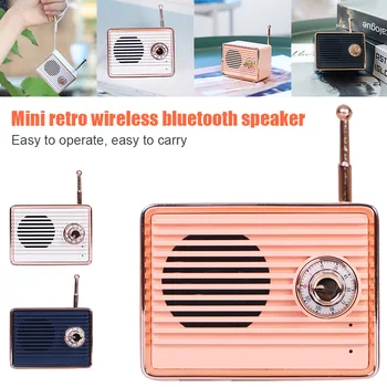 

Retro Wireless Communication Speaker Radio Shape Vintage Mini Cute Speaker OUJ99