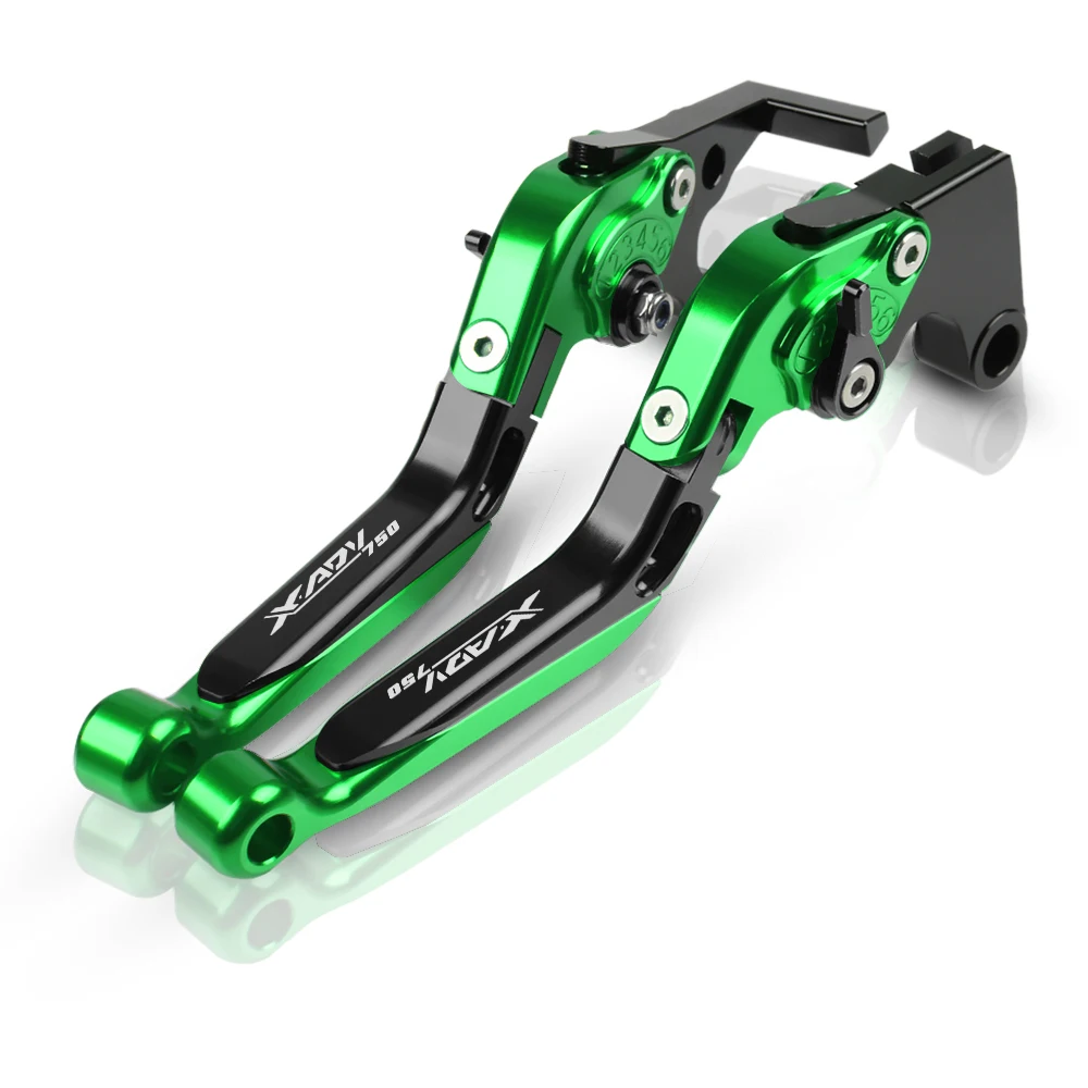 Тормозные рычаги для мотоцикла, скутера, CNC Aliuminum для Honda XADV 750, регулируемый тормозной рычаг сцепления, руль с логотипом XADV750 - Цвет: M with logo