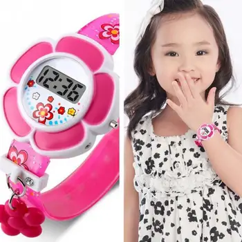 

Kids Watches Cute Flower Cartoon Silicone Digital Watch Cute Children Watches Wristwatch Clock For Boys Girls Student New