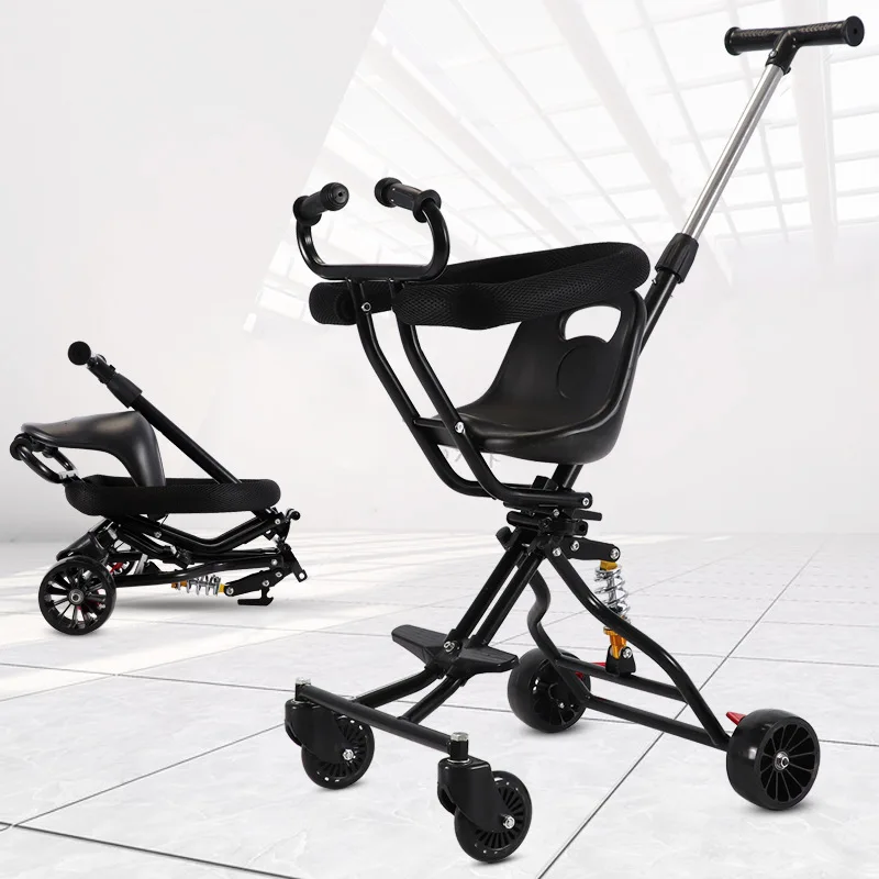 LazyChild Baby Stroller Lightweight Foldable Four-wheel Baby Stroller Walk Nice Gift