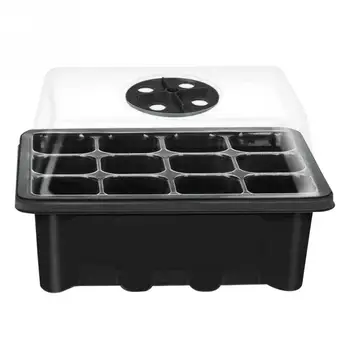 

12 Hole Transparent Cover Thermal Insulation Nursery Pot Easy Apply Reusable Flowers Growth Greenhouse Succulent Seeds Planting