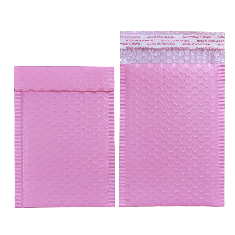 17 размеров, 10 шт., светильник, розовый, полиэтиленовый пакет для почтовых отправлений, мягкий конверт, самоуплотняющийся пакет для почтовых отправлений, пузырьковый конверт для доставки - Цвет: Pink-40x35cm