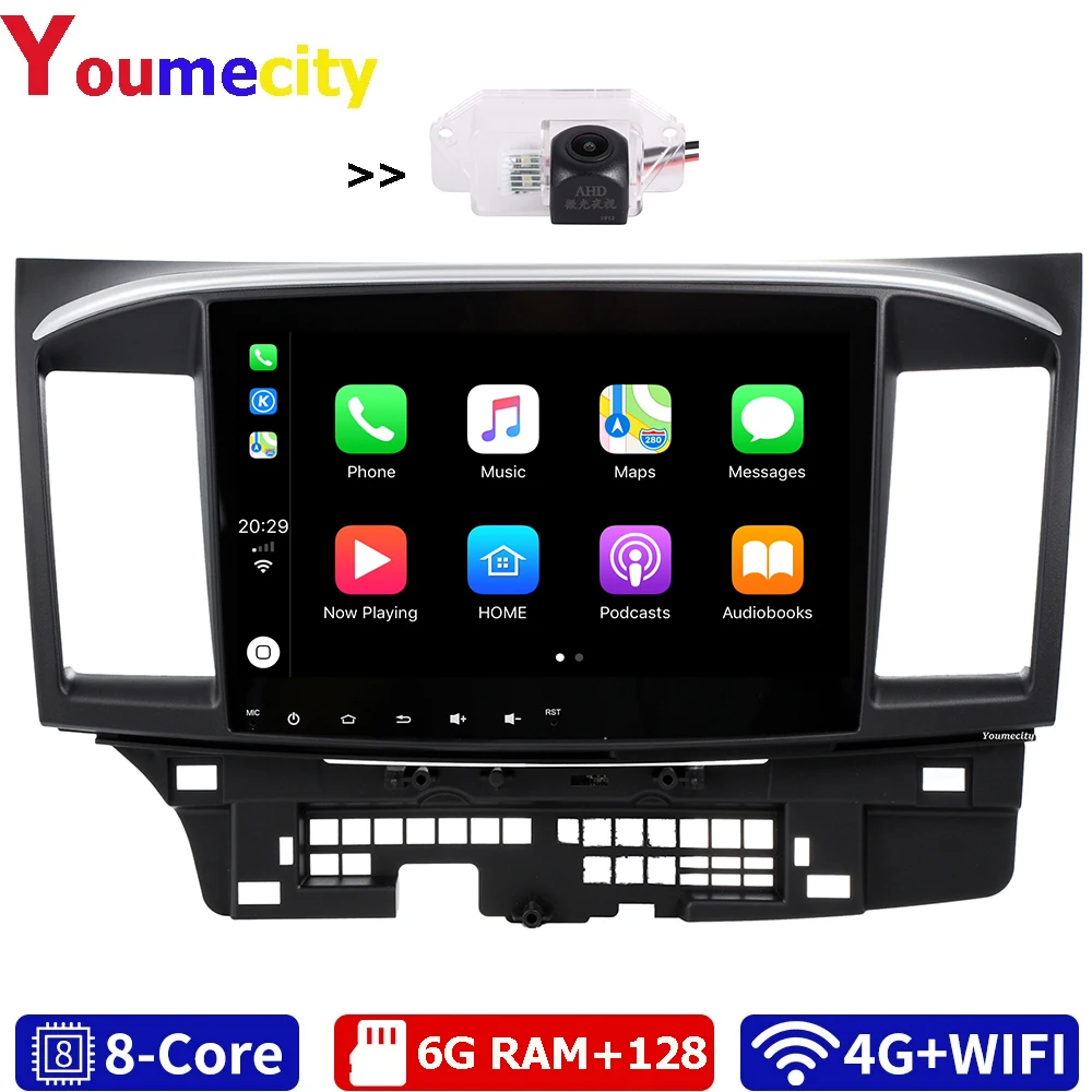 Youmecity Android 10.0 2DIN Car DVD GPS For MITSUBISHI LANCER 2008-2016 Headunit Video Player Wifi Radio Stereo RDS BT USB 6GRAM