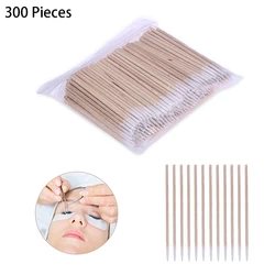 300 Pieces Wooden Handle Cotton Swab Tattoo Permanent Supplies Tipped Applicator Cotton Swabs Makeup Cosmetic Sticks For Eyebrow