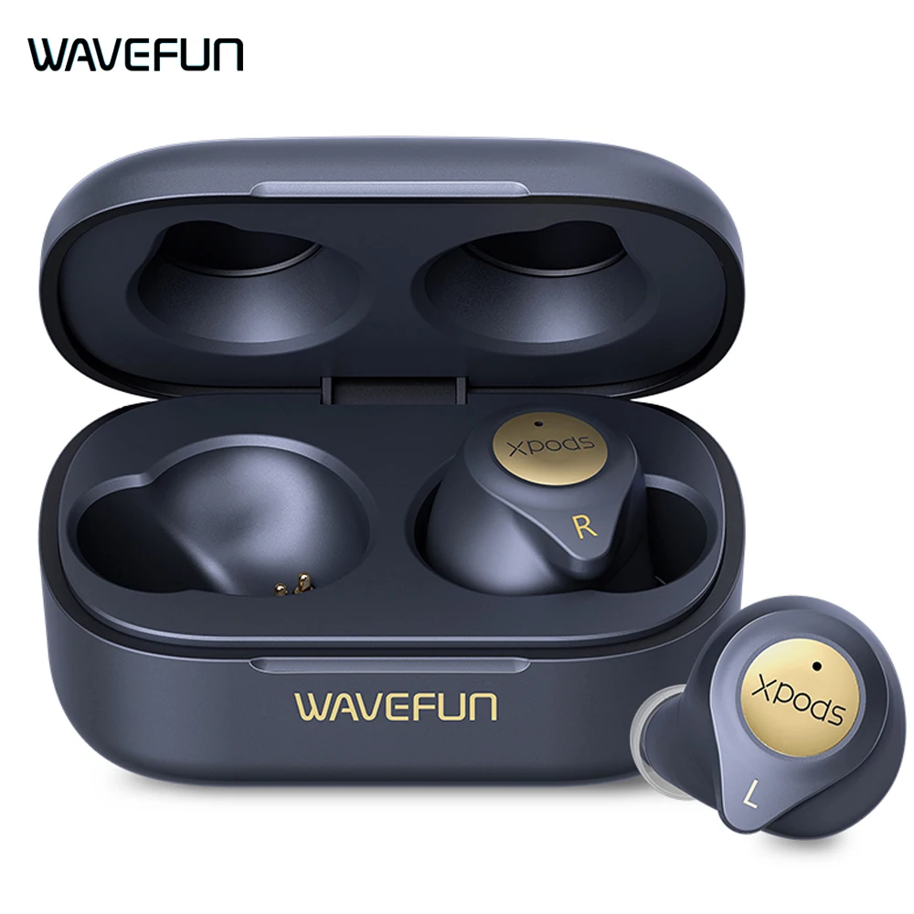 Bluetooth наушники Wavefun XPods 3T с графеновыми динамиками Hi Fi aptX AAC беспроводные функцией