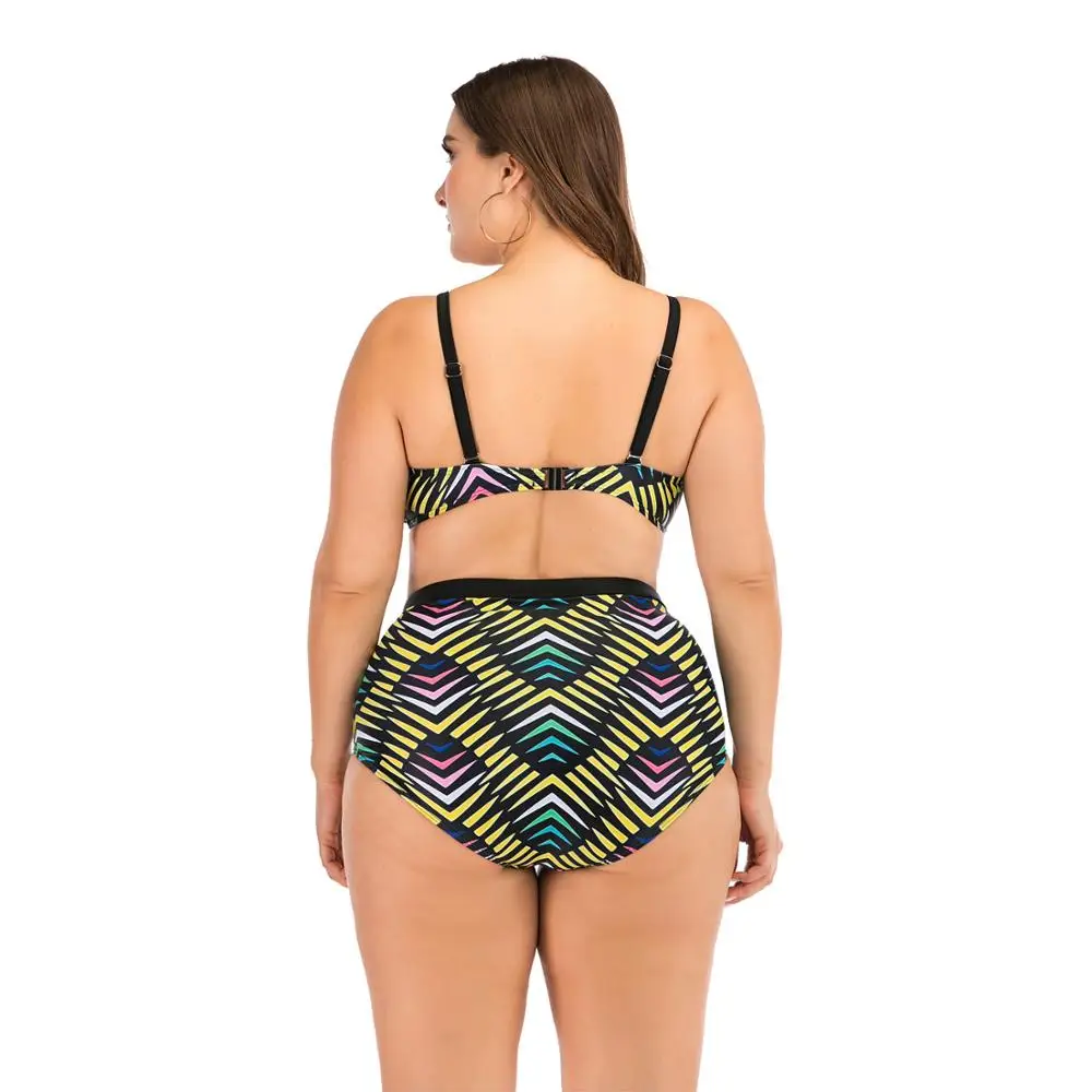 Swimsuits Two Piece Swimwear Women Stripe Women's Swimsuit 4xl Bathing Suits Push Up Swimsuit Separate 2020 Large Size XXXL