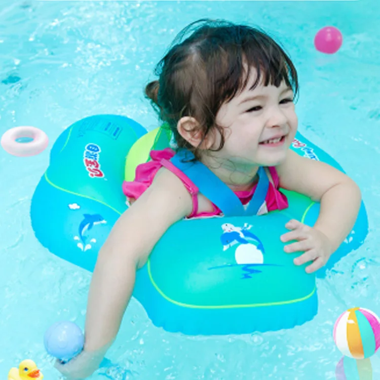 Inflatable PVC Child Swimming Ring Kids Cartoon Swim Pool Float Water Mattress Toys Gifts Bathing Can Holder Baby Accessories