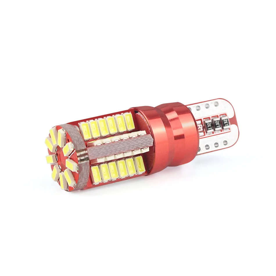CANbus декодирование T10 3014 57SMD Автомобильный светодиодный широкая лампа подсветки номерного знака свет W5W маленькая лампа