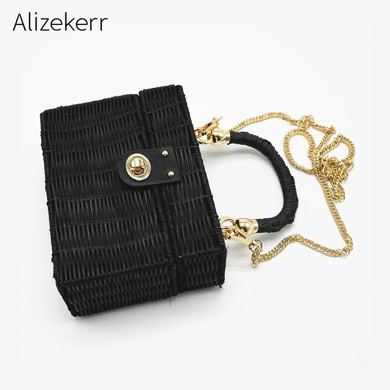rattan clutch bag