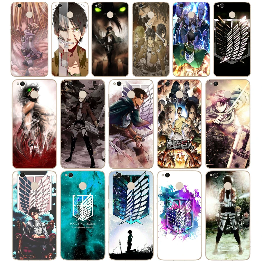 

13DD Anime Japanese attack on Titan Soft Silicone Cover Case for Xiaomi Xiaomi Redmi 4a 5 plus Note 4 4x 5a pro mi a1 case