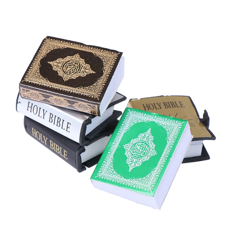 Miniature Dollhouse Furniture-Accessories Bible-Book 1/12-Scale for Study Toy