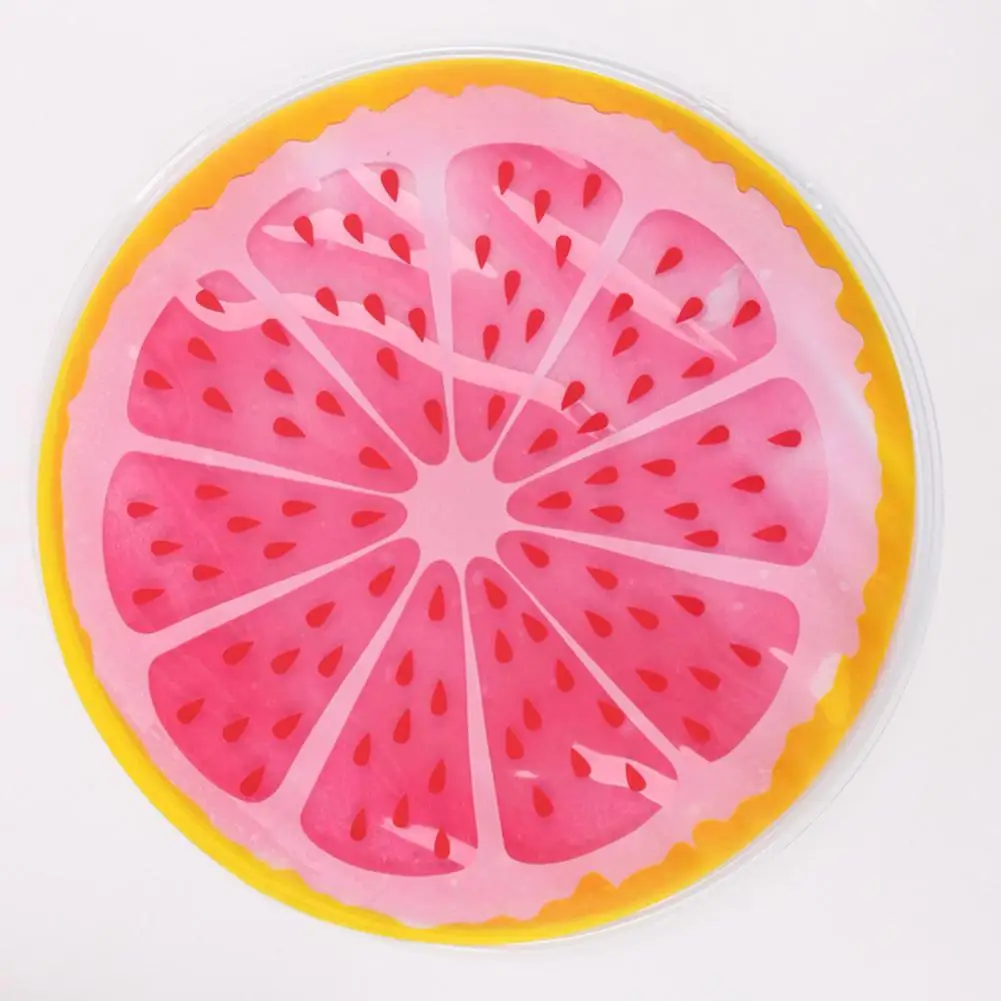 TPFOCUS Fruit Pet Ice Mat Round Fruit Pattern Gel Pet Ice Mat PVC gel Dog Summer Cooling 35cm in diameter small dogs nontoxic